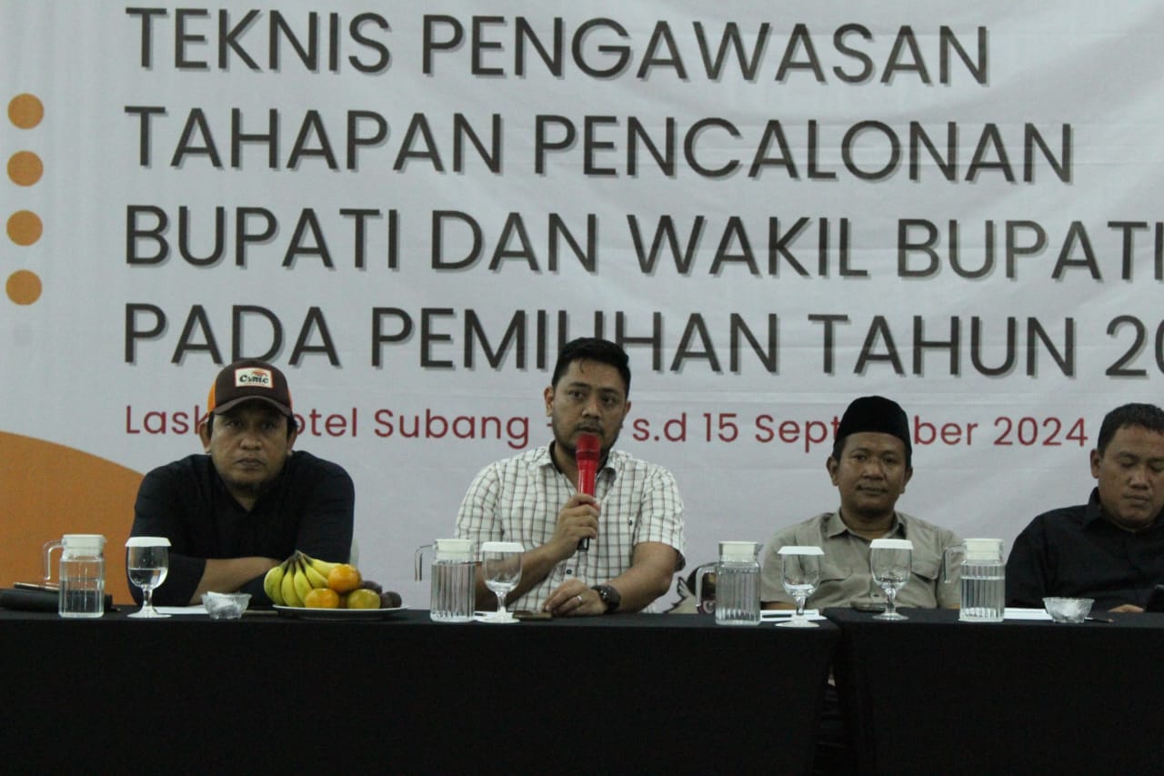 Bawaslu Subang Gelar Rapat Kerja Teknis Pengawasan Tahapan Pencalonan Bupati dan Wakil Bupati 2024