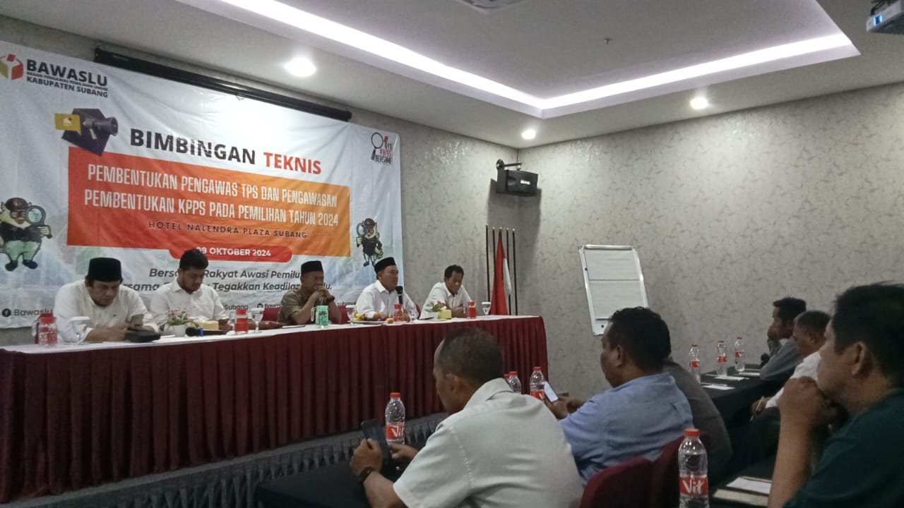 Bawaslu Kabupaten Subang Gelar Bimbingan Teknis Pembentukan Pengawas TPS serta Pengawasan Pembentukan KPPS untuk Pemilihan 2024