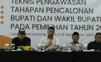 Bawaslu Subang Gelar Rapat Kerja Teknis Pengawasan Tahapan Pencalonan Bupati dan Wakil Bupati 2024